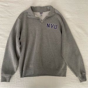 NYU three quarter zip